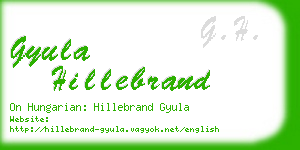 gyula hillebrand business card